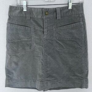 Athleta Roseville Velvet Mini Skirt Women’s Size 4 Gray Soft‎ Stretch Casual